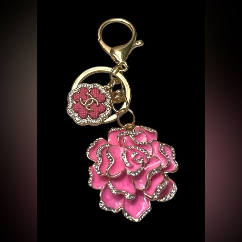 CC Stamped Pink Charm on
Unbranded Bag Charm